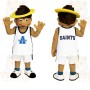 White Blue Basketball Boy Mascot Costume