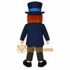 Navy Blue Bearded Gentleman Mascot Costume Navy Blue Bearded Gentleman Mascot Costume