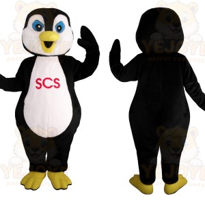Black White Yellow Penguin Mascot Costume