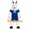 White Blue Black Horned Goat Mascot Costume White Blue Black Horned Goat Mascot Costume
