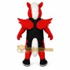 Red Black White Winged Horse Mascot Costume Red Black White Winged Horse Mascot Costume
