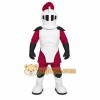 Burgundy White Black Knight Mascot Costume