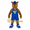 Brown Blue Basketball Horse Mascot Costume Brown Blue Basketball Horse Mascot Costume