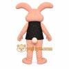 Light Peach Black Vest Rabbit Mascot Costume Light Peach Black Vest Rabbit Mascot Costume