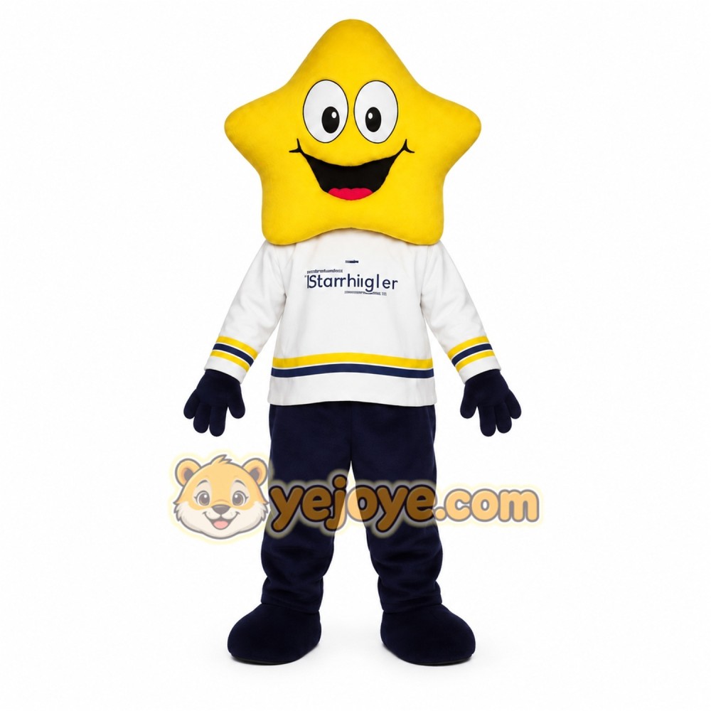 Yellow White Navy Star Mascot Costume