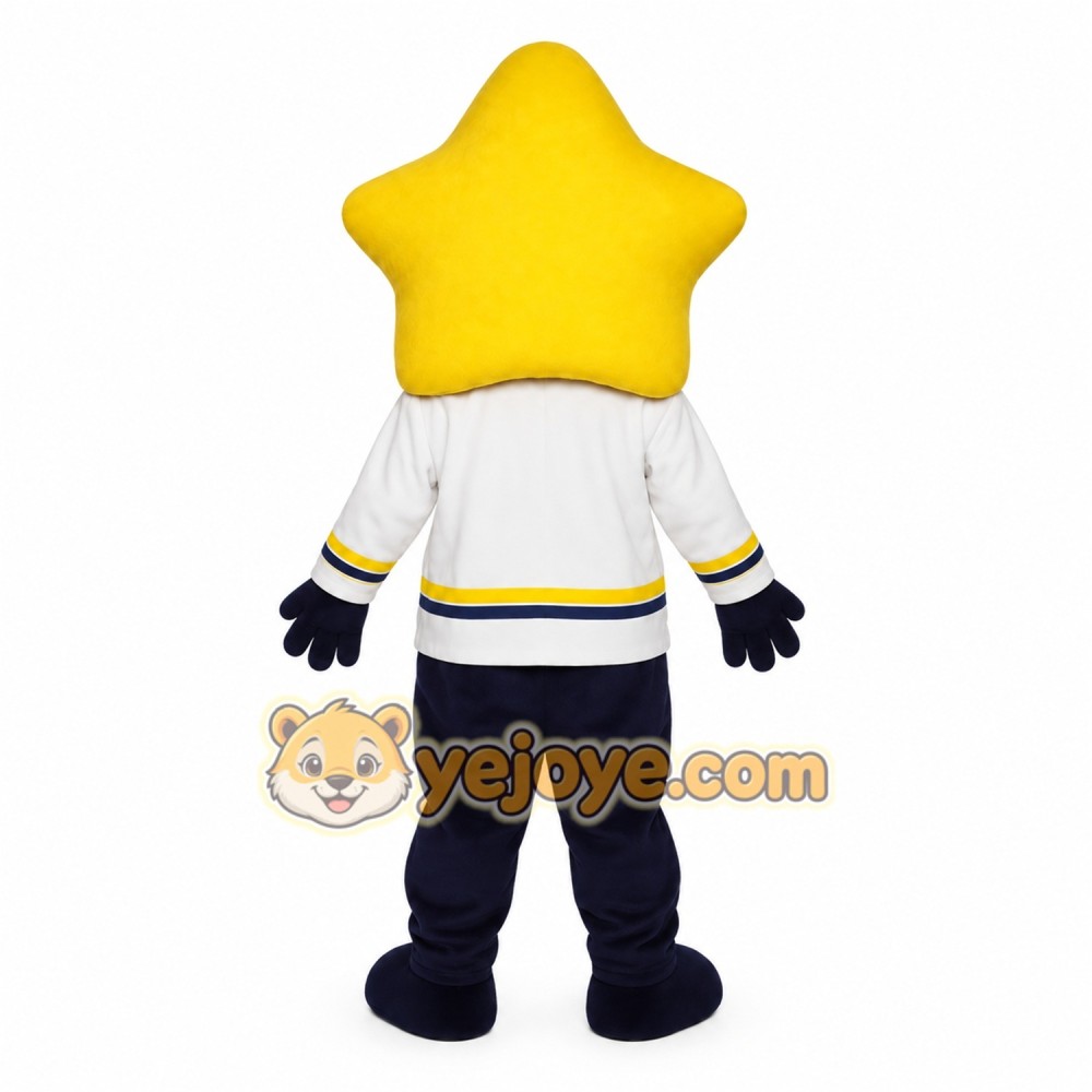 Yellow White Navy Star Mascot Costume