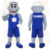 Blue Gray Basketball Player Mascot Costume