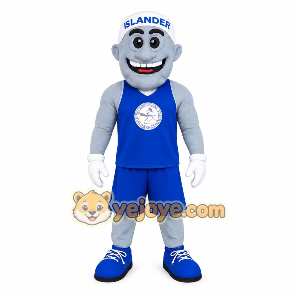 Blue Gray Basketball Player Mascot Costume Blue Gray Basketball Player Mascot Costume