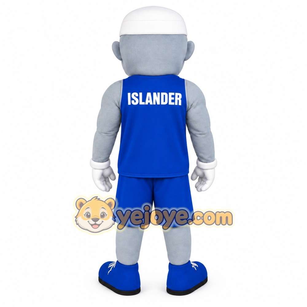 Blue Gray Basketball Player Mascot Costume Blue Gray Basketball Player Mascot Costume