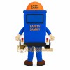 Blue White Orange Safety Bus Mascot Costume Blue White Orange Safety Bus Mascot Costume