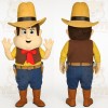 Yellow Brown Blue Red Cowboy Mascot Costume
