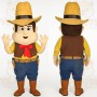 Yellow Brown Blue Red Cowboy Mascot Costume