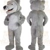 Gray White Wolf Mascot Costume