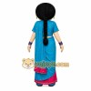 Blue Pink Indian Woman Mascot Costume Blue Pink Indian Woman Mascot Costume