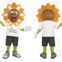 Orange Brown Green Sunflower Mascot Costume