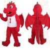 Red Gray Winged Dragon Mascot Costume