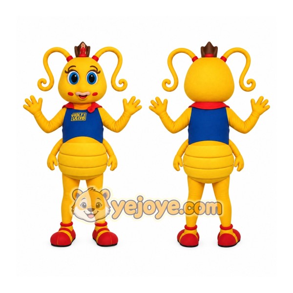 Yellow Blue Red Queen Bee Mascot Costume