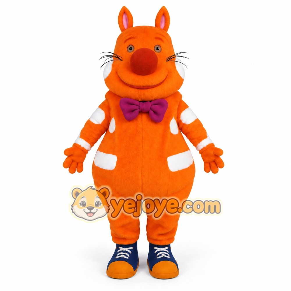 Orange White Cat Mascot Costume Orange White Cat Mascot Costume
