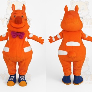 Orange White Cat Mascot Costume