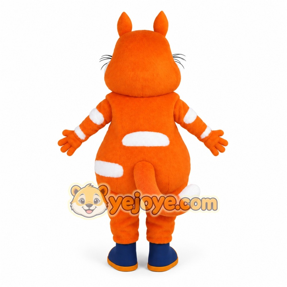 Orange White Cat Mascot Costume Orange White Cat Mascot Costume
