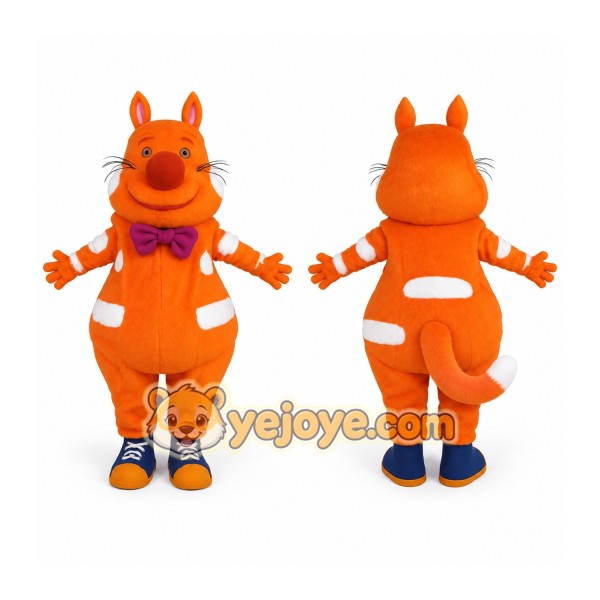 Orange White Cat Mascot Costume