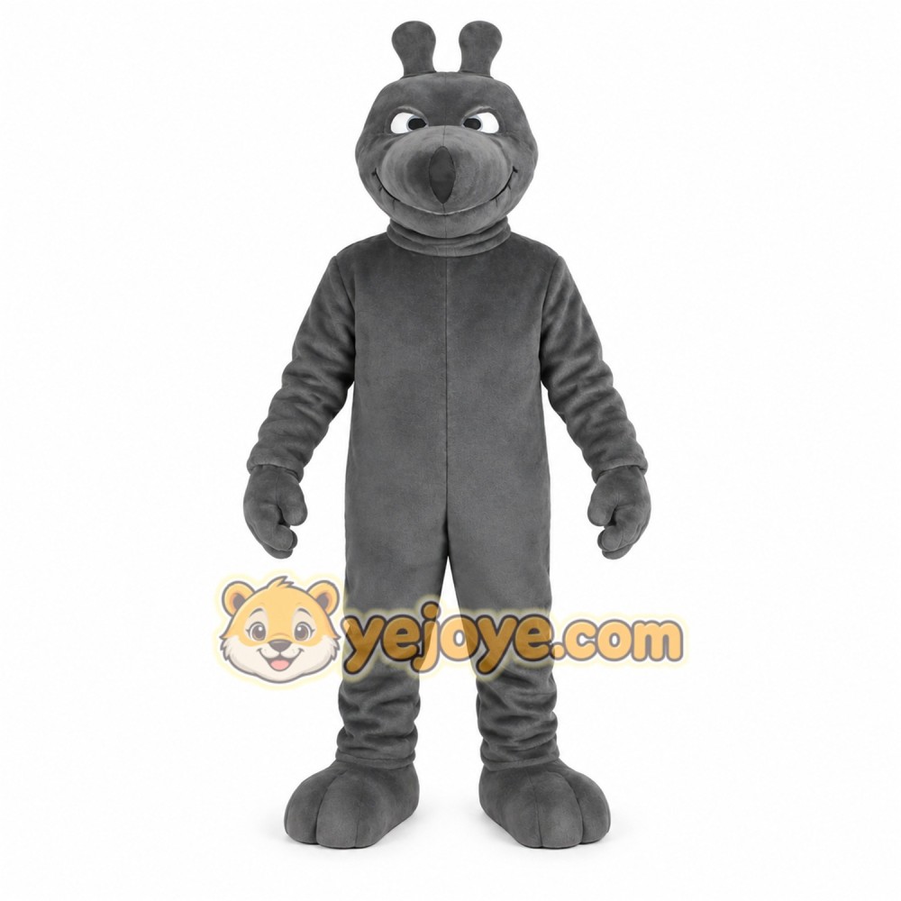 Gray Hippopotamus Mascot Costume Gray Hippopotamus Mascot Costume