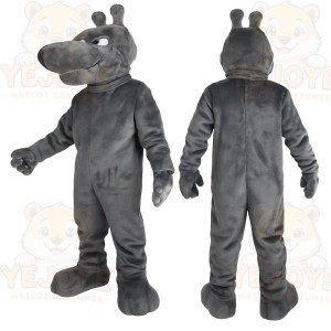 Gray Hippopotamus Mascot Costume