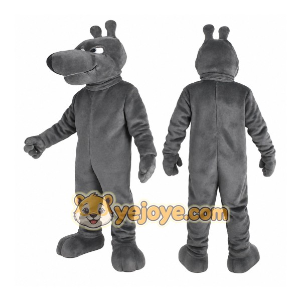 Gray Hippopotamus Mascot Costume