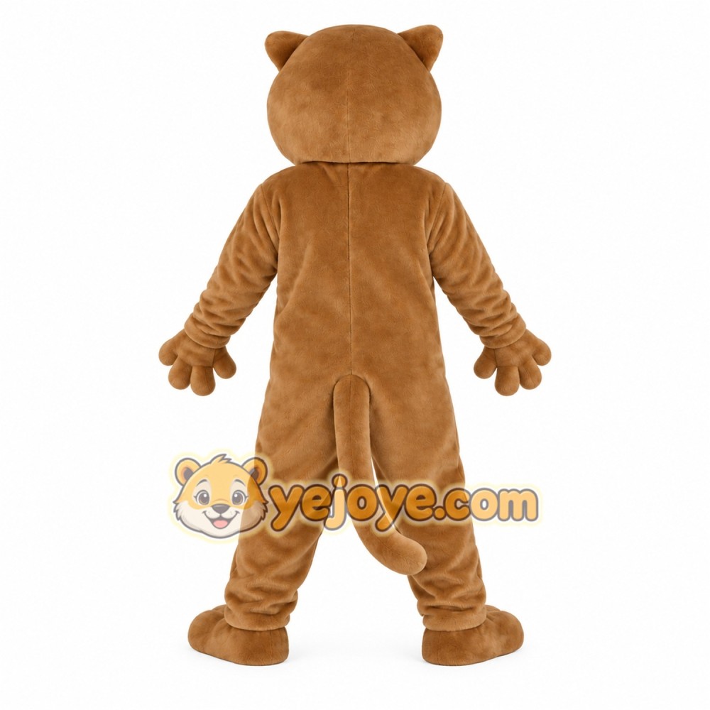Tan Brown Mountain Lion Mascot Costume Tan Brown Mountain Lion Mascot Costume