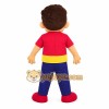 Brown Hair Red Yellow Blue Boy Mascot Costume Brown Hair Red Yellow Blue Boy Mascot Costume