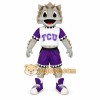 Gray Purple Horned Frog Mascot Costume Gray Purple Horned Frog Mascot Costume
