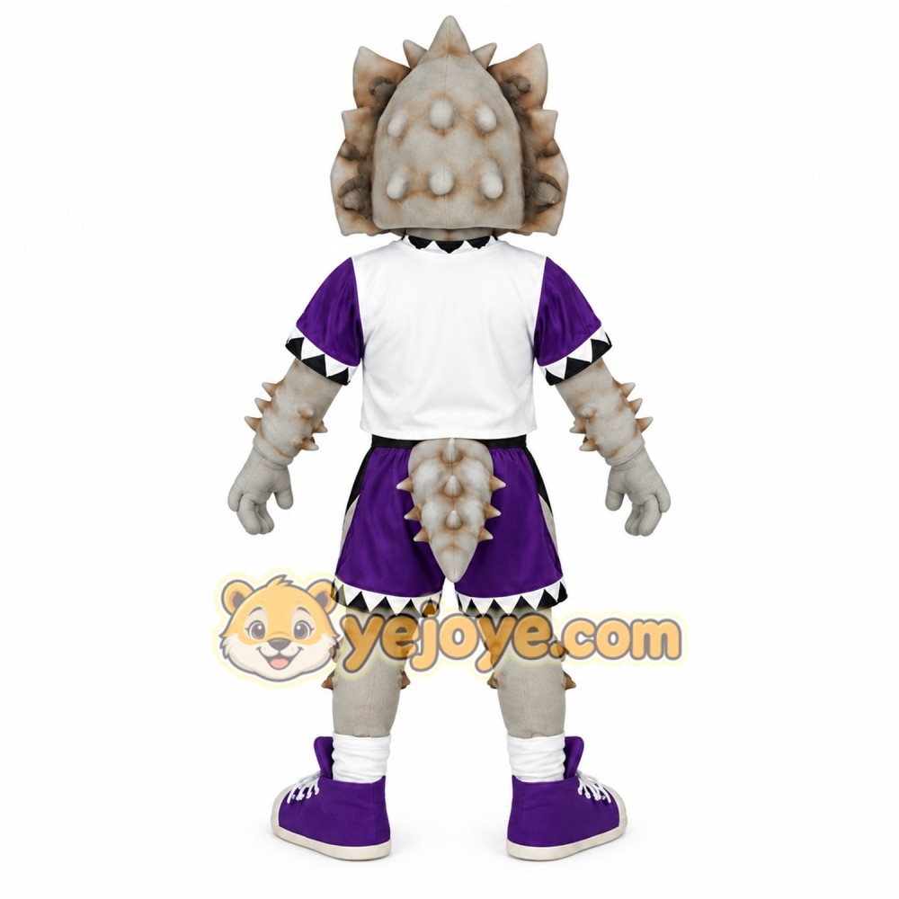 Gray Purple Horned Frog Mascot Costume Gray Purple Horned Frog Mascot Costume