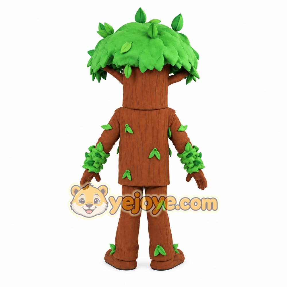 Brown Green Tree Mascot Costume Brown Green Tree Mascot Costume