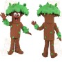 Brown Green Tree Mascot Costume