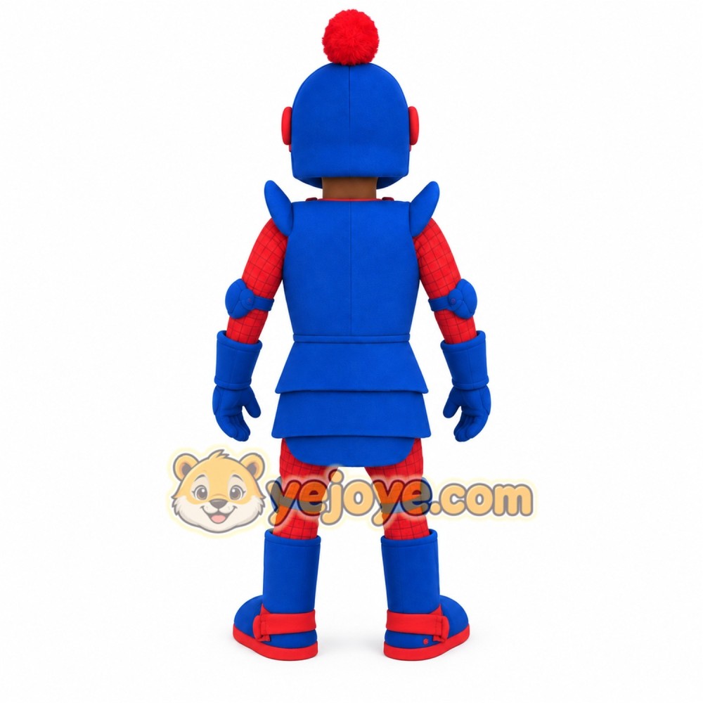 Red Blue Armored Knight Mascot Costume Red Blue Armored Knight Mascot Costume