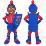 Red Blue Armored Knight Mascot Costume