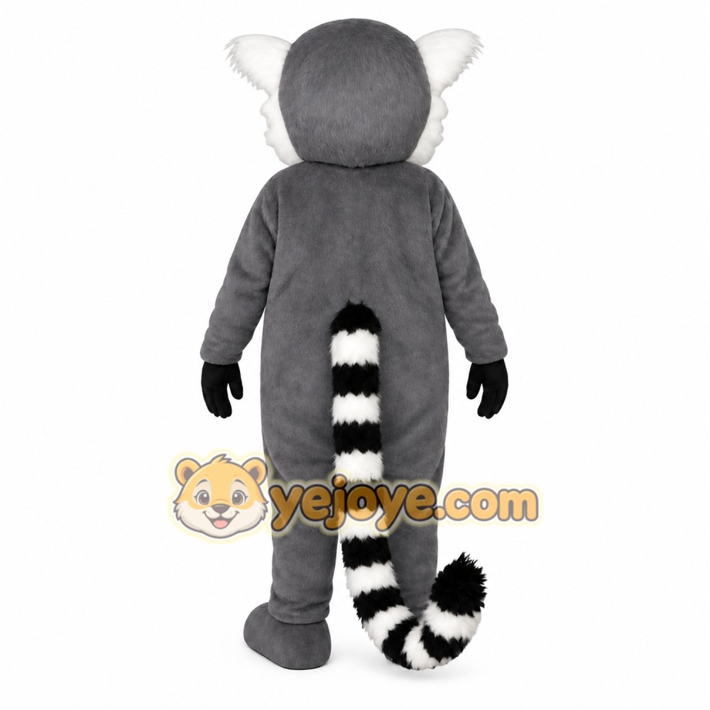 Gray White Lemur Mascot Costume Gray White Lemur Mascot Costume