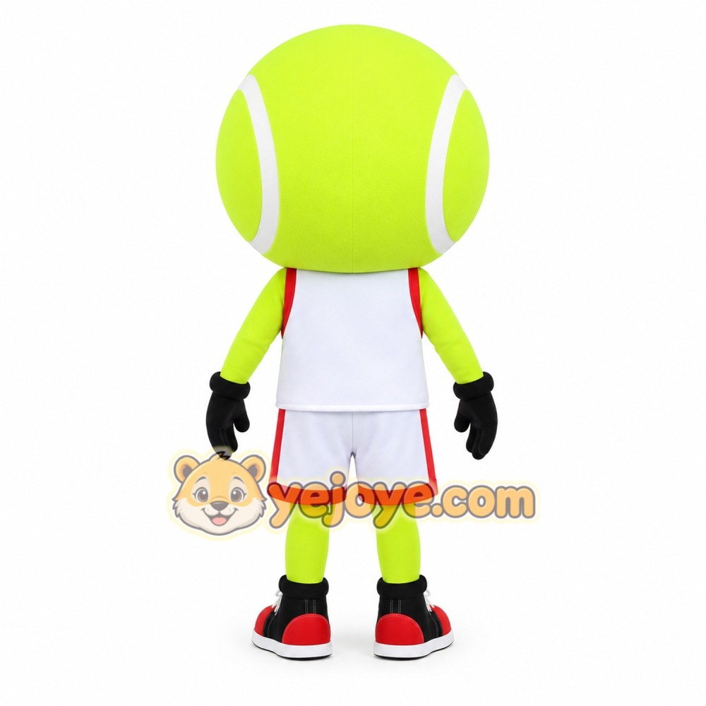 Yellow White Red Tennis Ball Mascot Costume Yellow White Red Tennis Ball Mascot Costume
