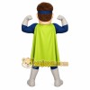 Navy Lime Green Superhero Man Mascot Costume Navy Lime Green Superhero Man Mascot Costume