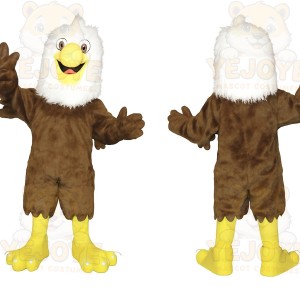 Brown White Eagle Mascot Costume