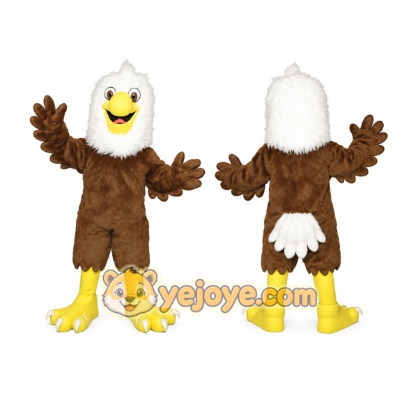 Brown White Eagle Mascot Costume