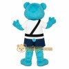 Turquoise White Navy Bear Mascot Costume