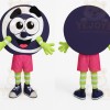 Purple Green Pink Letter O Mascot Costume