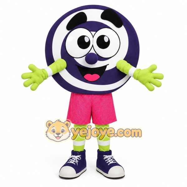 Purple Green Pink Letter O Mascot Costume