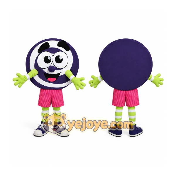 Purple Green Pink Letter O Mascot Costume