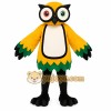Yellow Green Black Owl Mascot Costume