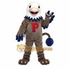 White Brown Blue Eagle Mascot Costume