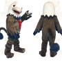 White Brown Blue Eagle Mascot Costume