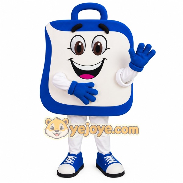 Blue White Clipboard Mascot Costume