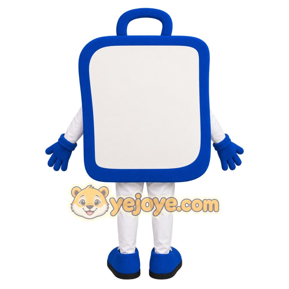 Blue White Clipboard Mascot Costume Blue White Clipboard Mascot Costume